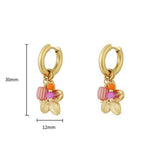 FASHION FLOWER GOLD STAINLESS STEEL STUD EARRINGS_CWAJE4992