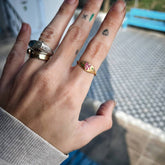 HAND PAINTED SWEET GRADIENT BOW RING_CWMM5741