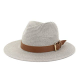 BEACH SUMMER CASUAL STRAW PANAMA HAT_CWAH059 B20223