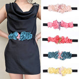 BOHO FLORAL ELASTIC WAIST BELT FOR DRESSES_CWMM6407