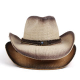 RETRO SUN PROTECTION WESTERN COWBOY STRAW HAT_CWAH1196