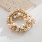 Colorful Crystal Beaded Ponytail Hair Tie_Cwaje05907