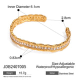 INS STYLE OPEN BANGLE TITANIUM STEEL NO FADE_CWAJE4726