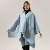 SOLID COLOR SHAWL POCKET WARM SCARF CAPE_CWASC2182