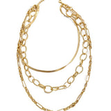 LAYERED SNAKEBONE HOOP TITANIUM NECKLACE_CWMM3675