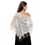 LACE WAVE TRIANGLE SCARF PARTY WRAP FOR WOMEN_CWASC1084