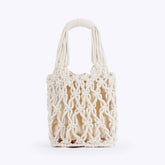 FASHION HOLLOW THICK COTTON ROPE HAND WOVEN BAG_CWAB4687
