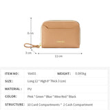 Cute Minimalist Large Capacity Zippered Wallet_Cwab1625