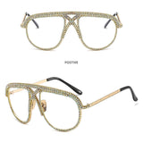 LARGEFRAME COLORFUL DIAMOND STUDDED TOADSUNGLASSES_CWASG0876