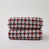 NEW RETRO CHRISTMAS HOUNDSTOOTH KNITTED BLANKET_CWMM2378
