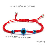 Cwaje2556_Blue Eye Evil Eye Red String Bracelet