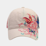 BUTTERFLY EMBROIDERY BASEBALL CAP WOMEN S SUN HAT CWAH1648