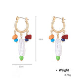 FASHION NATURAL STONE SHELL EARRINGS FOR WOMEN_CWAJE2955