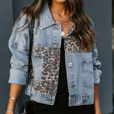 FASHION LEOPARD PRINT RIPPED JEAN JACKET_CWOCO1193