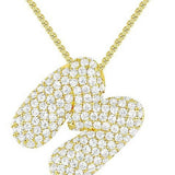 26 LETTERS NECKLACE COPPER ZIRCONIA PENDANT_CWMM5864