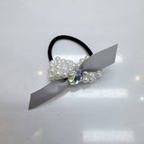 BRAIDED PEARL HAIR TIE NEW ELASTIC HAIR BAND_CWAHA6882