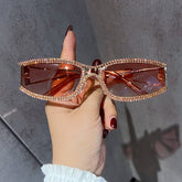 PERSONALIZED DIAMONDSTUDDED RETRO HOLLOWSUNGLASSES_CWASG0765