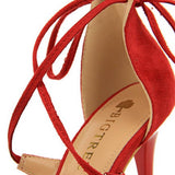 POINTED MESH LACE CROSS STRAP PUMPS_CWSHH0081