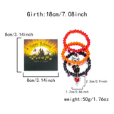 Christmas Beaded Stretch Bracelet Set Women_Cwaje05639