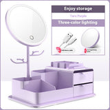 DESKTOP STORAGE BOX LED MAKEUP MIRROR_CWMM5641