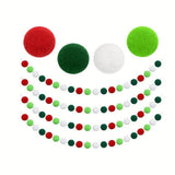 Cwmm10232_Christmas Pom Pom Garland 20 Red Green Balls