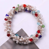 MINIMALIST PEARL CRYSTAL HAIR TIE STYLISH PONYTAIL_CWAHA6769