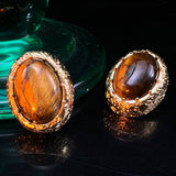Vintage Maillard Tiger Eye Drop Earrings