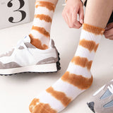 SIMPLE TIE DYED HIGH TOP SOCKS_CWMS0263