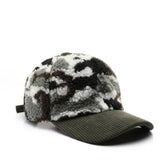 Winter Colorblock Fleece Camo Baseball Cap_Cwah2171