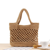 NEW STYLE FOREST STYLE PORTABLE BEACH STRAW BAG_CWAB2091
