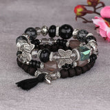 BUTTERFLY TASSEL PENDANT MULTI LAYER BRACELET_CWAHA2476