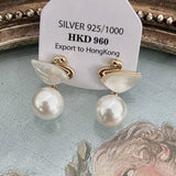 PREMIUM PEARL SHELL SWAN EARRINGS_CWAJE1521