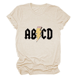 SUMMER NEW ARRIVAL PLUS SIZE TEE WITH LIGHTNING_CWTTS1476