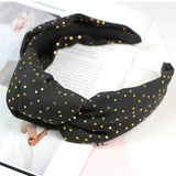 NEW POLKA DOT KNOTTED WIDE BRIMMED HEADBAND_CWAHA0988