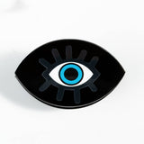 EVIL EYE ACRYLIC HAIR CLAW BLACK SHARK CLIP_CWAHA0308