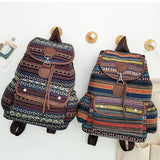 BOHO VINTAGE BACK TO SCHOOL CANVAS BACKPACK_CWAB2214