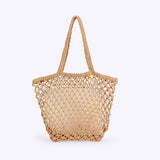 SIMPLE COTTON THREAD HAND WOVEN SHOULDER BAG_CWAB4681