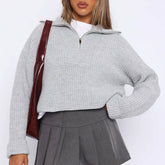 Solid Color Long Sleeve Street Style Sweater