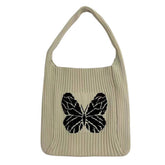 Women Butterfly Knitting Hobo Bag_Cwab0836