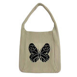 Women Butterfly Knitting Hobo Bag_Cwab0836