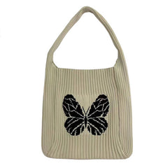 Women Butterfly Knitting Hobo Bag_Cwab0836