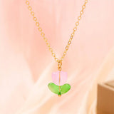 SIMPLE FLOWER TULIP NECKLACE_CWAJE2441