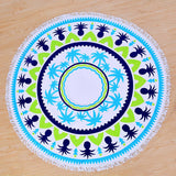 ROUND MICROFIBER TASSEL BEACH TOWEL BLANKET_CWMM7602