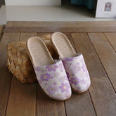 BREATHABLE LINEN CLOSED TOE HOME SLIPPERS_CWSHF0178