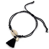 BEACH ACCESSORIES SHELL TASSEL ADJUSTABLE BRACELET_CWMM3567
