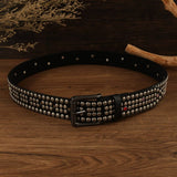 FASHIONABLE RIVET MUSHROOM STUD DIAMOND BELT_CWMM3939