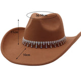 MEN WOMEN WOOL BLEND COWBOY FEDORA ETHNIC STYLE_CWAH04372