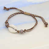 BEACH VACATION SWEET SHELL BRAIDED BRACELET_CWMM3562