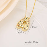 CREATIVE GLOSSY COLORFUL LETTER PENDANT NECKLACE_CWMM5877