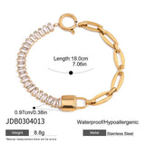 18K GOLD ZIRCON BRACELET IN STAINLESS STEEL_CWAJE4625